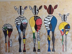 Zebra’s. 60 x 80 cm.  € 90,00.