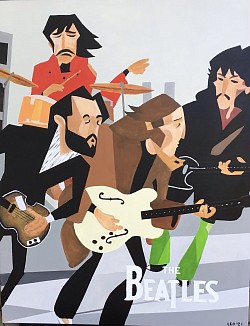 The Beatles Rooftop concert. 70 x 90 cm.   € 80,00.