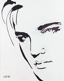 Elvis Presley.  40 x 50 cm. € 40,00