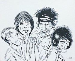 Rolling Stones. 50 x 60 cm.  € 70,00