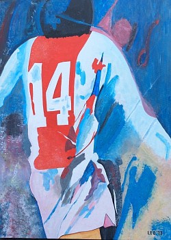 Johan Cruyff. 60 x 80 cm.  € 150,00