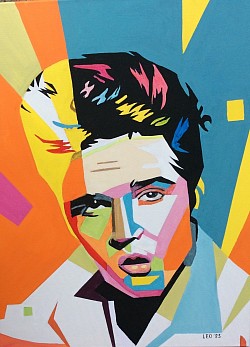 Elvis Presley 60 x 80 cm. € 60,00